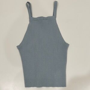 Brandy Melville Ribbed Tank Top in Light Blue (one size)